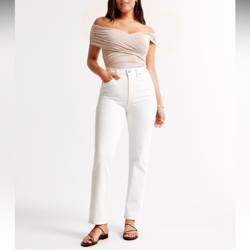 Abercrombie Ankle high rise straight jeans curve love